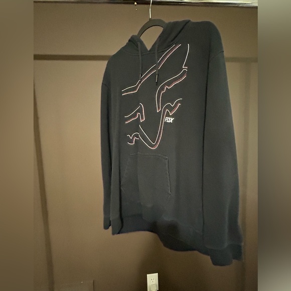Fox Black Hoodie with Red Accents - Picture 2 of 6